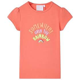 vidaXL T-shirt för barn korallröd 104 10770