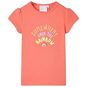 vidaXL T-shirt för barn korallröd 140 10773
