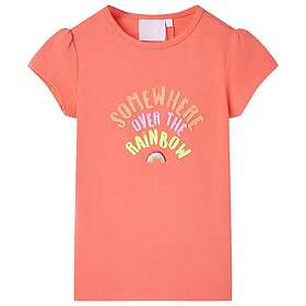 vidaXL T-shirt för barn korallröd 92 10769