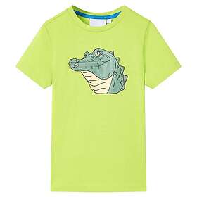vidaXL T-shirt för barn limegrön 140 12078