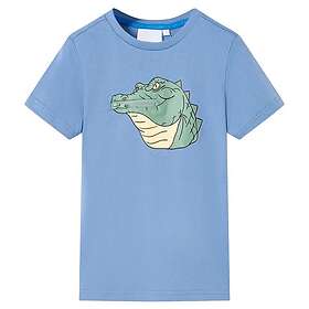 vidaXL T-shirt för barn mellanblå 128 12072
