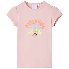 vidaXL T-shirt för barn ljusrosa 104 10760
