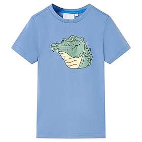 vidaXL T-shirt för barn mellanblå 116 12071