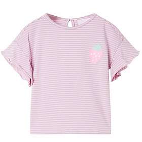 vidaXL T-shirt med volangärmar för barn lila 140 11538