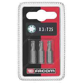 Facom Bitssats för skruvmejsel EX130.J3; T30; 25 mm; 3 st.