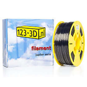 123-3D PETG filament Transparent Svart 1,75mm 1kg