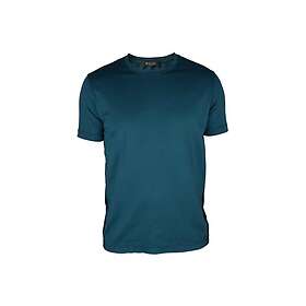 Loro Piana Smaragdgrön Bomull och Siden T-Shirt Blue (Herr)