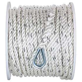 Seachoice Premium 3 Strand Anchor Rope 60,9 M Vit 5/8´´