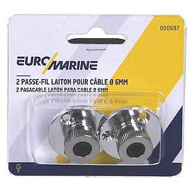Euromarine Chrome Plated Cable Grommet 2 Units Silver 8 mm