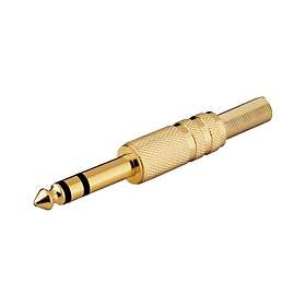 Luxorparts Guldpläterad 6,3 mm-kontakt Hane Stereo