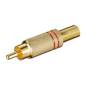 Luxorparts Guldpläterad RCA-kontakt Hane Röd
