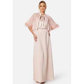 Bubbleroom Occasion Marilyn Faux Feather Cover up Powder pink S/M