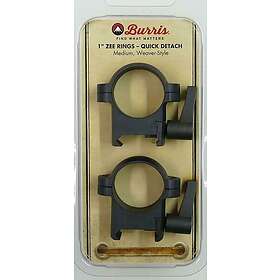 Burris Zee Quick Detach Stålringar (Medium) 1 tums (Matt)