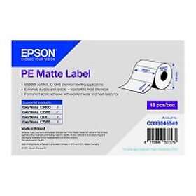 Epson Etikettrulle, Plast (PP), Mattad, 102x152 mm, 185 st/rulle, C3400/C3500