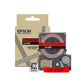 Epson LabelWorks LK-4RBF Svart fluorescerande 12mm