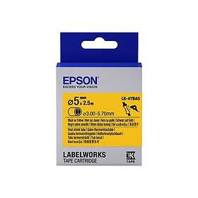 Epson LK-4YBA5 svart text gul tejp 5mm (original)