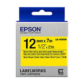 Epson LK-4YBVN svart text gul tejp 12mm (original)