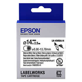 Epson LK-6WBA14 svart text vit tejp 14mm (original)