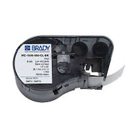 Brady MC-1500-595-CL-BK vinyltejp svart text transparent tejp 38,1mm x 6,1m (original)