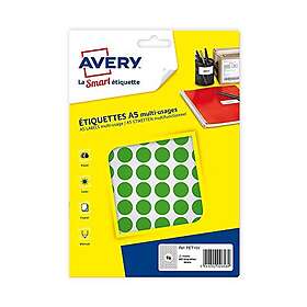 Avery 2940 pastiller 15 mm grön