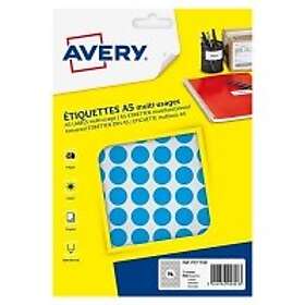 Avery fodral med 960 blå självhäftande tabletter, diameter 15 mm