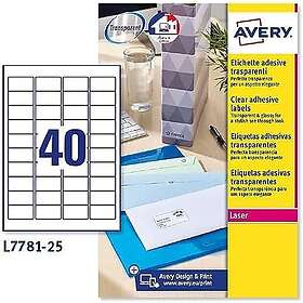 Avery L7781-25 x etiketter 45,7 25,4 mm 000 1000 947895 A4