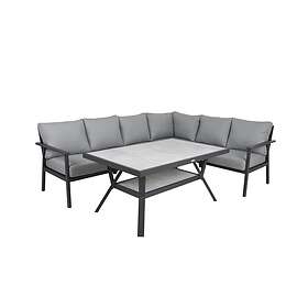 Brafab Samvaro soffgrupp Antracit med grå dyna 2st 2-sitsavslut, mitt & hörn