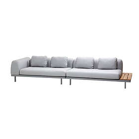 Cane-Line Space soffgrupp 2 st 2-sitsavslut ljusgrå med dyna