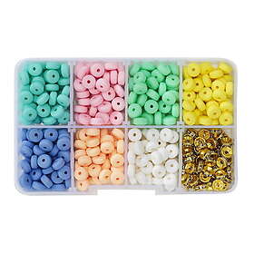 olika Chunky heishi bead mix, ca 400 bulliga heishipärlor i 8 färger