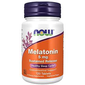 Now Foods Melatonin 5 mg Sustained Release 120 tabletter