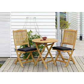 Brafab Filippa & nova matgrupp Teak 2 fällstolar & 70 cm bord