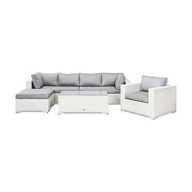Comfort Garden Loungegrupp Bahamas 5-sits Bord Divan/Bord Fåtölj Vit Utomhus 6-sits 644728