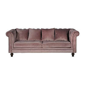 Venture Home 3-sitssoffa Velvet 3-seat sofa Dusty Pink 19936-989