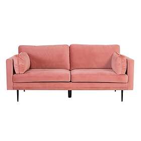 Venture Home 3-sitssoffa Boom Sammet 3 seat sofa Velvet Dusty pink+Black Legs for S GR19266
