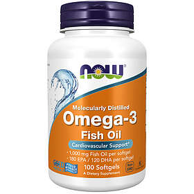 Now Foods Omega-3 Fish Oil Molecularly Distilled Variationer 100 softgels