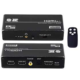 NÖRDIC SGM-235 HDMI 2.1 Extraktor 8K 60Hz 4K 120Hz, 7.1 HDMI audio, S/PDIF, Coaxial, AUX