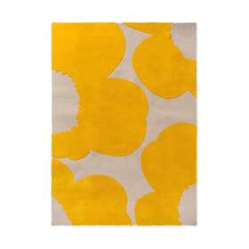 Marimekko Iso Unikko ullmatta Yellow, 200x300 cm