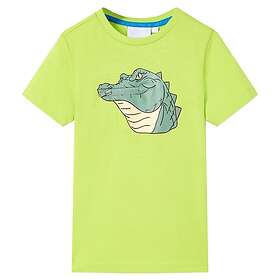 vidaXL T-shirt för barn limegrön 116 12076