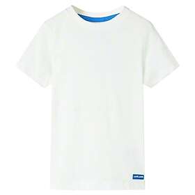 vidaXL T-shirt för barn ecru 140 12398