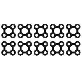 vidaXL Sammankopplare till matta 10 st gummi svart 246612