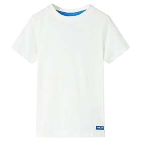 vidaXL T-shirt för barn ecru 116 12396