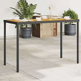 vidaXL Trädgårdsbord med akaciaträ svart 115x54x74 cm konstrotting 365077