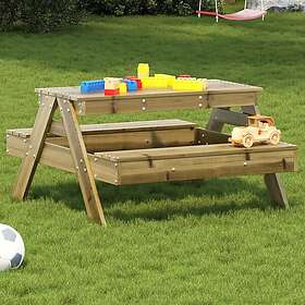 vidaXL Picknickbord för barn 88x97x52 cm massiv impregnerad furu 832600