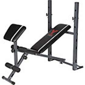 York Fitness Warrior 2 in 1 Barbell and Ab Bench with Arm Curl