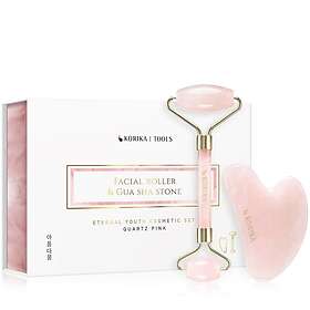 KORIKA Tools Face Roller & Gua Sha Stone Quartz Pink