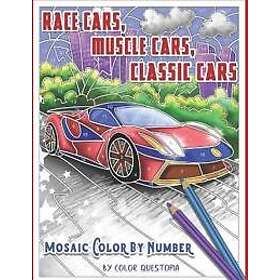 Race Cars, Muscle Cars, Classic Cars Mosaic Color By Number