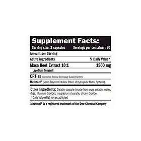 Amix Peruvian Maca 120 Units Durchsichtig