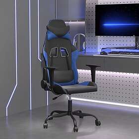 vidaXL Gamingstol med massage svart och blå konstläder 345399