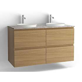 Vedum Tvättställsskåp Flow 1200 Dubbel med 4 Lådor FL KOM 1200D 4L VITP EK U 84923123U