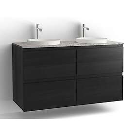 Vedum Tvättställsskåp Flow 1200 Dubbel med 4 Lådor FL KOM 1200D 4L SV ASK 84922123